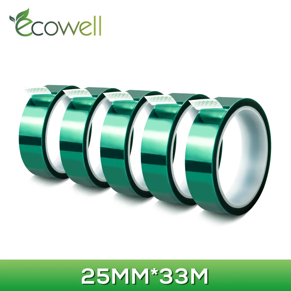 Ecowell 33 метра высокая температура зеленая ПЭТ лента печатная плата маскирующая 10