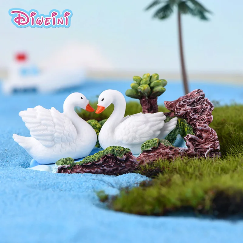 

Rabbit Swan Pig Model Animal action Figures Dollhouse Miniature Figurine home Garden Dollhouse Decoration DIY Accessory toy gift