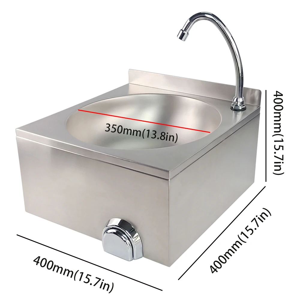 

New Brand Stainless Steel Hand wash basin Kitchen Catering Vanity sink Knee operation Basin