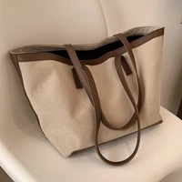 new fashion canvas tote bag 2021 large capacity simple foreign style big brand shoulder bag shopper spring summer womens bag