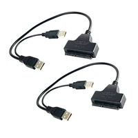 2pcs usb to sata data line usb 2 0 easy drive cable hard disk cable accessory