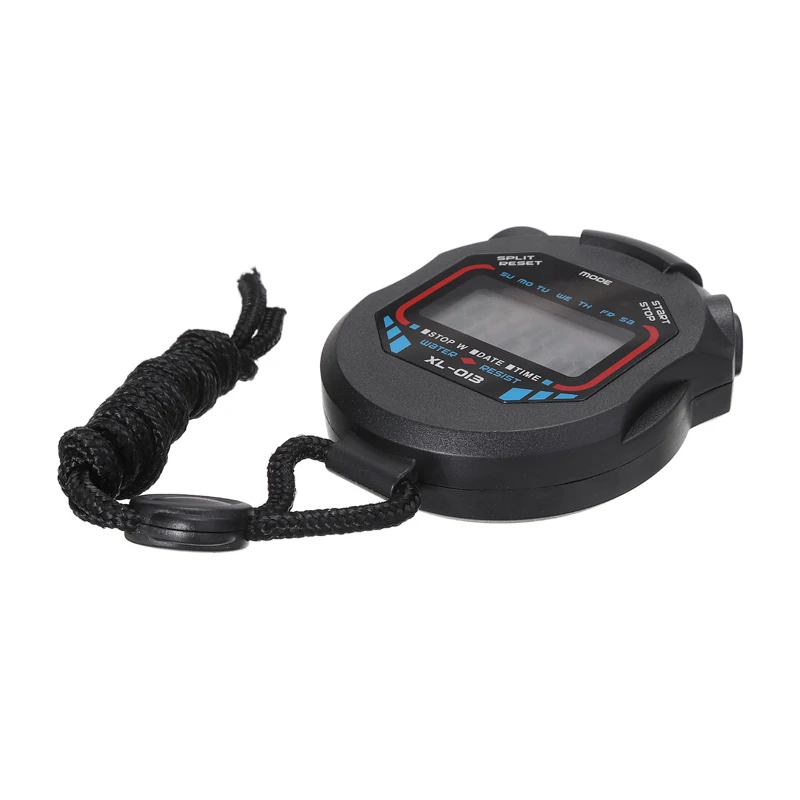 Цифровой спортивный секундомер Счетчик тренировочный Ручной таймер Хронограф