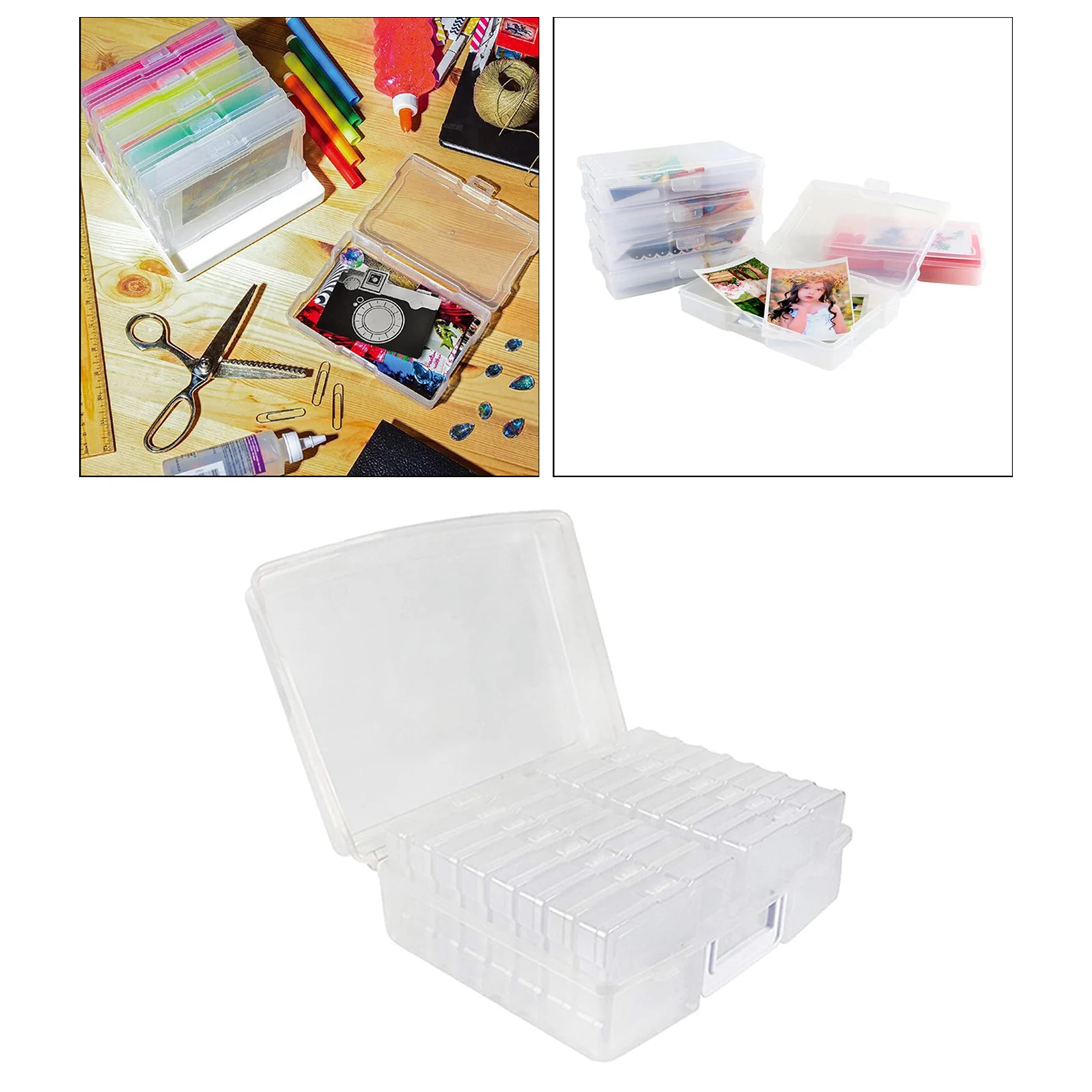 

Photo Case Transparent Storage Box Home Sturdy Cards Collect Keeper Carrier