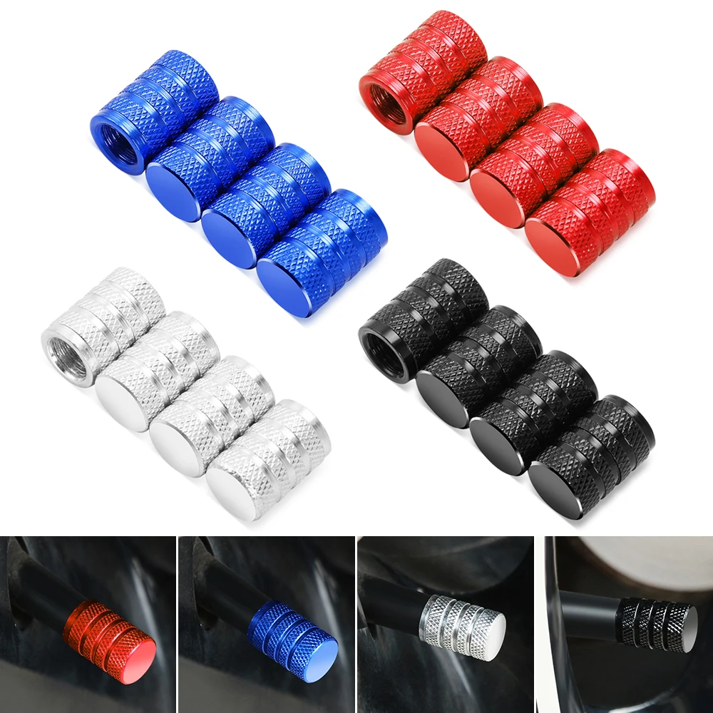 Колпачки клапанов автомобильных шин 4 шт. алюминиевые пневматические клапаны для