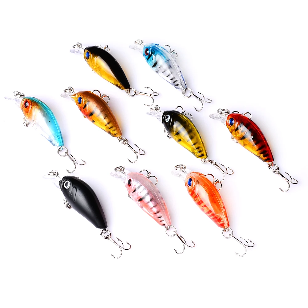 

1Pcs Minnow Fishing Lure 4.5cm 3.5g 3D Eyes Plastic Hard Bait Crankbait Wobblers Fishing Hooks Tackle Artificial Japan Swimbait
