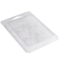 wax melt containers 6 cavity clear empty plastic wax melt molds 100 packs round clamshells for tarts wax melts