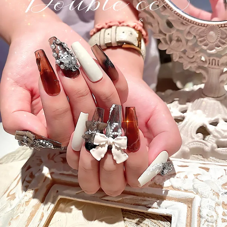 

10PCS 3D Nail Art Butterfly Jewelry Charms 1.7*2.2CM Matte Bow DIY Nail Art Ornament Manicure Jewelry Acrylic Design Accessories