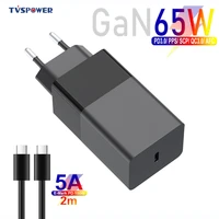 usb c charger 65w gan pd3 0 fast charging power delivery adapter for macbookasushphuawei laptops ipad proiphone galaxy
