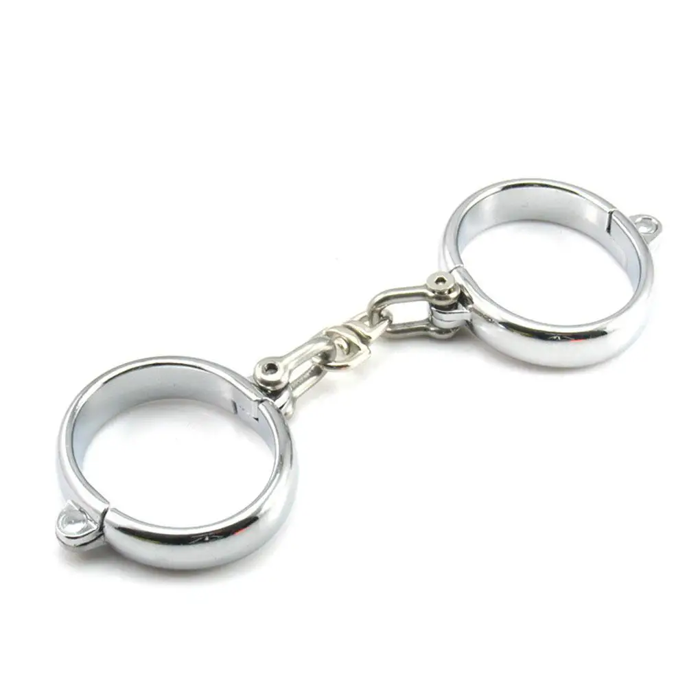 Наручники из нержавеющей стали манжеты на лодыжку с цепью невидимый замок