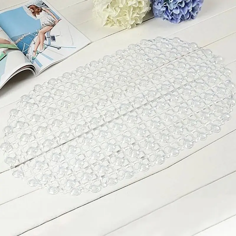 

2 Pieces New Bathroom Tub Non-Slip Bath Floor Bubble Shower Tub Mat Plastic Rubber PVC