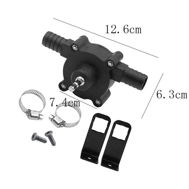 

Black DC Pumping Self-Priming Centrifugal Pump Household Small Pump Hand Crank Electric Drill Water Pump