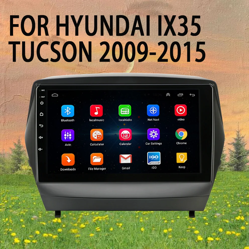 Автомагнитола с GPS DSP Авторадио Android 10 для HYUNDAI TUCSON 2 IX35 2009-2015 автомагнитола