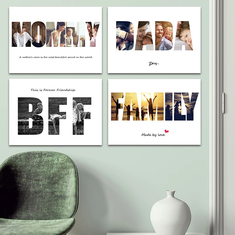 Настенное художественное изображение печать индивидуальное фото папа мама друг