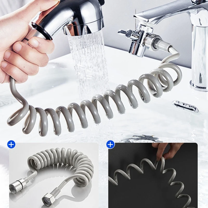 

Faucet Splitter Water Tap Diverter Bathroom Fixture Home Hose & Bathroom Wash Face Basin Water Tap External Shower Head
