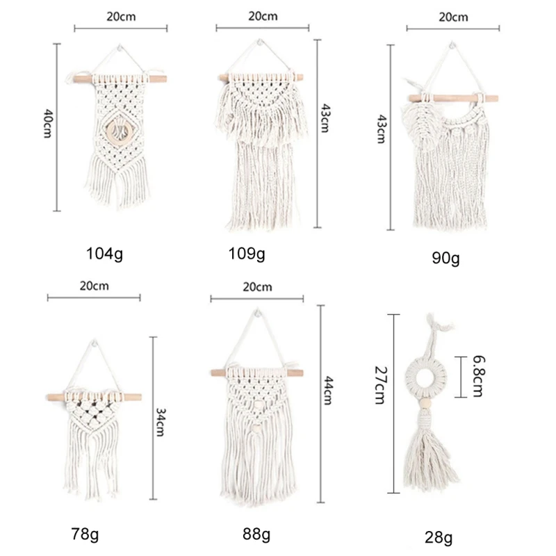 

1PC Handcraft Cotton Woven iacrame Hanging Tapestry Wedding Decorative Backdrop Living Room Home Wall Decor Art