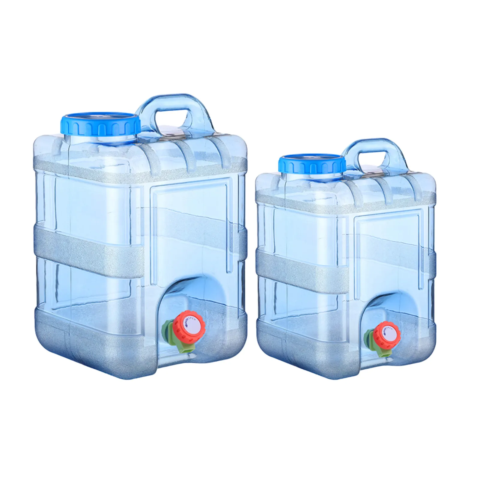 

15L/20L Pure Water Plastic Bucket Home Water Storage Container With Lid Car Self-driving Tour with Faucet Mineral Water Barrel