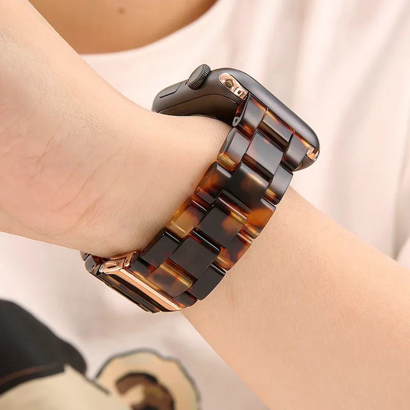 Ремешок из смолы для apple watch band 44 мм 38 iwatch 42 40 ремешок нержавеющей стали correa pulseira 5 4 3
