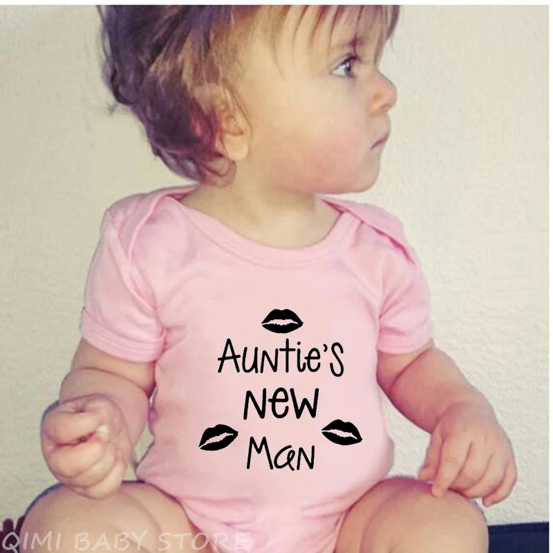 

Cotton Infant Baby Girl Boy Aunts New Man Outfit Romper Romper Clothing Letter Print Sweet Toddler Boys Girls Romper Summer