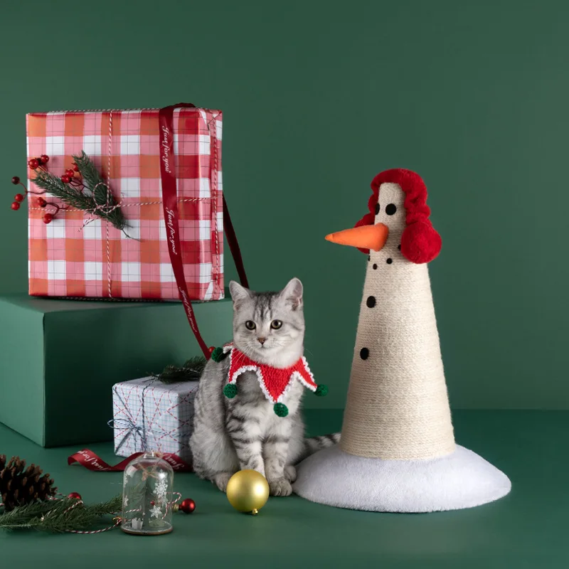 

Cats Scratching Post Christmas snowman Cat Climbing Frame Toy Scratch Cat Scratcher Tree for Cats Furniture Pet Products