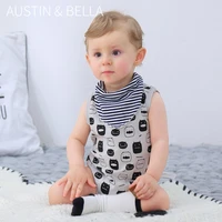 new summer baby boys cartoon cotton perspiration and breathable thin triangle jumpsuit infant cute vest sleeveless romper