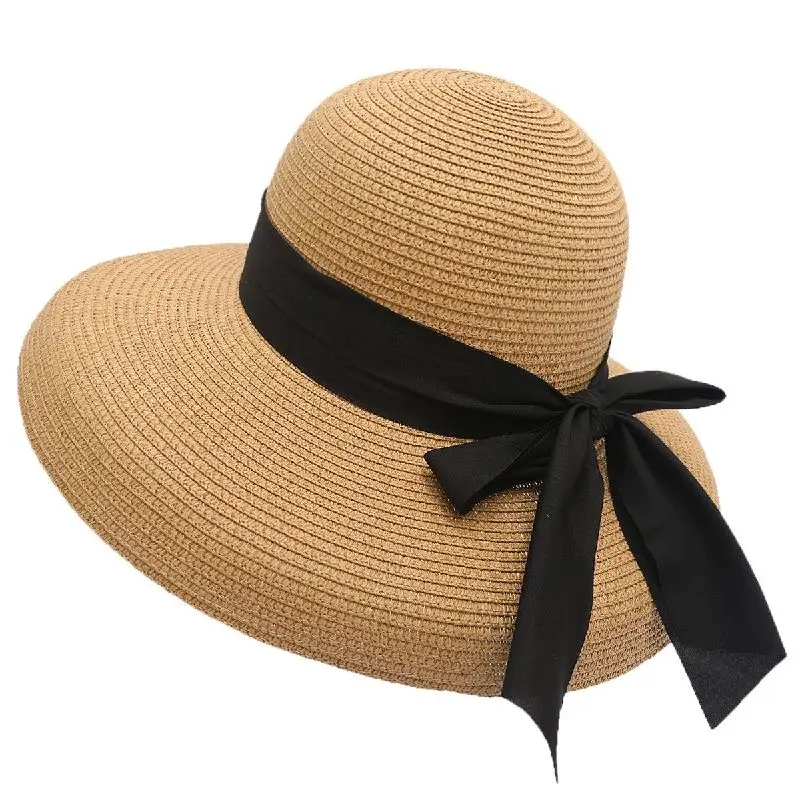 

Spring Summer Sunscreen Hat Child Seaside Vacation Summer Sun Visor Lampshade Straw Hats Women Vintage
