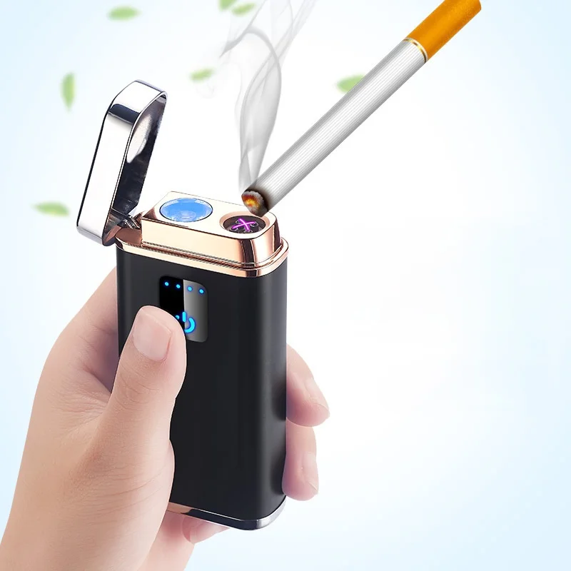 Double Arc Creative USB Rechargeable Lighter Multi-function with Charging Treasure Personalized Electronic Cigarette | Дом и сад