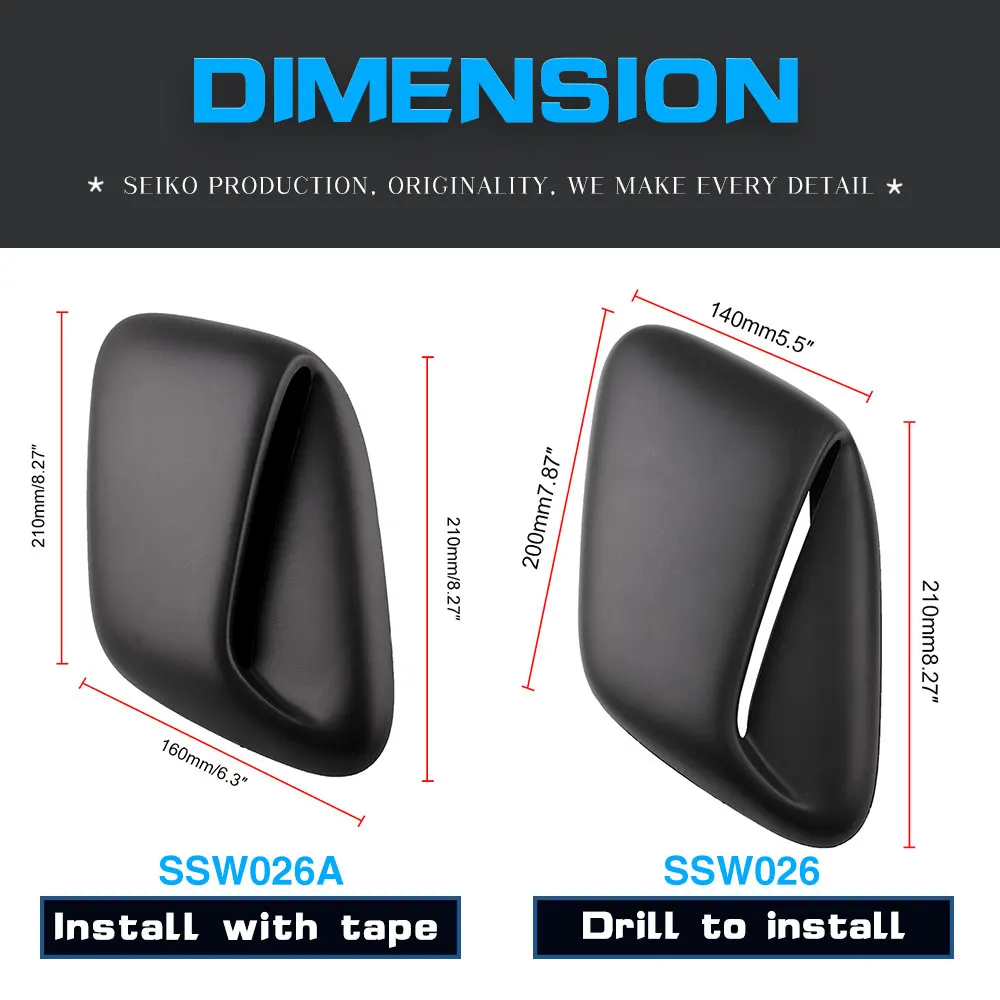 Вытяжка вентиляционная Индукционная Совок воздушный выход ABS черный для Subaru Impreza