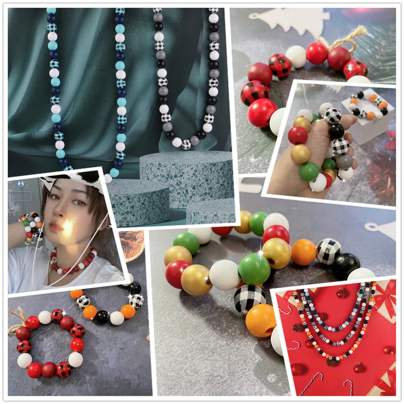 40 шт./лот 16 мм Красочные Твердые натуральные бусины для рукоделия полированные