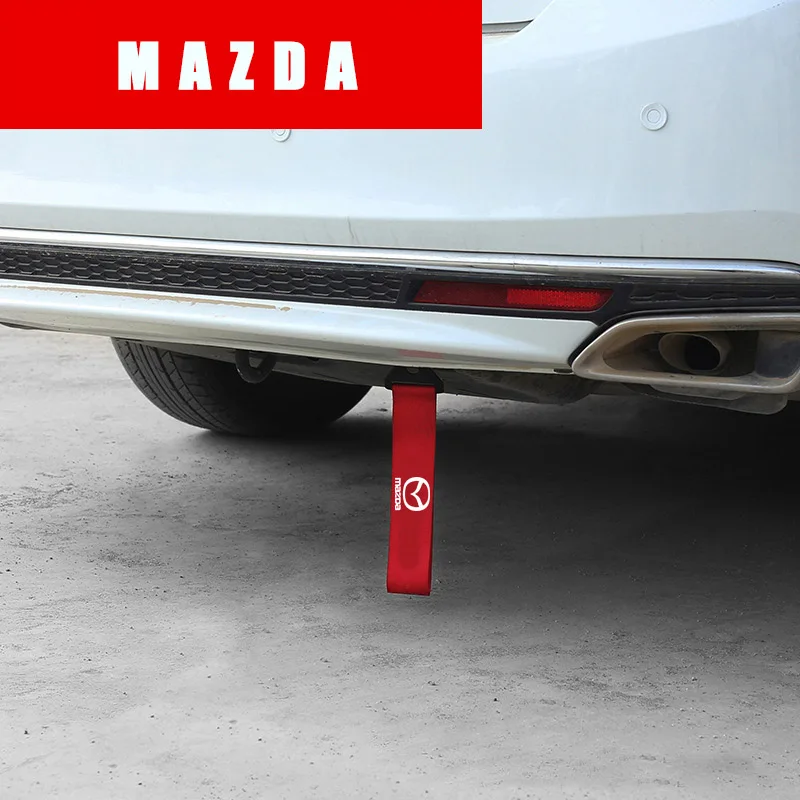 

27*5cm Nylon Car Trailer Rope Trailer Towing Belt Rope for Mazda Logo 2 3 5 6 Protege CX3 CX5 CX-7 MX-5 CX-9 Axela Atenza 323