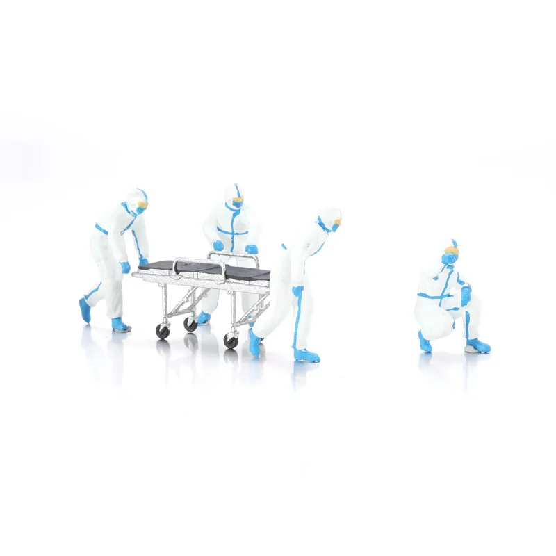 

1:64 PVC Epidemic Prevention Hero Doctor Figures Model Character Model for Sand Table for Gifts