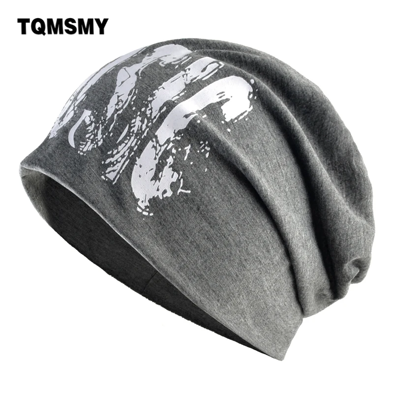 TQMSMY Осенняя мягкая шапка бини Мужская модная с буквенным принтом Gorras Wmen