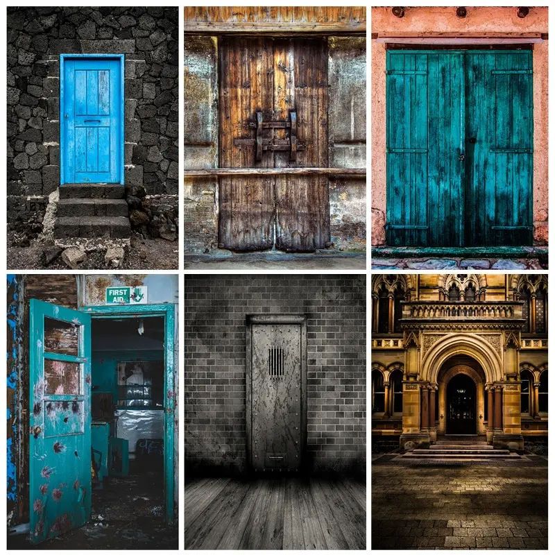 

Vinyl Custom Background Brick Wall Wooden Door Baby Portrait Photography Backdrop Photocall Photo Studio 21604EHP-01