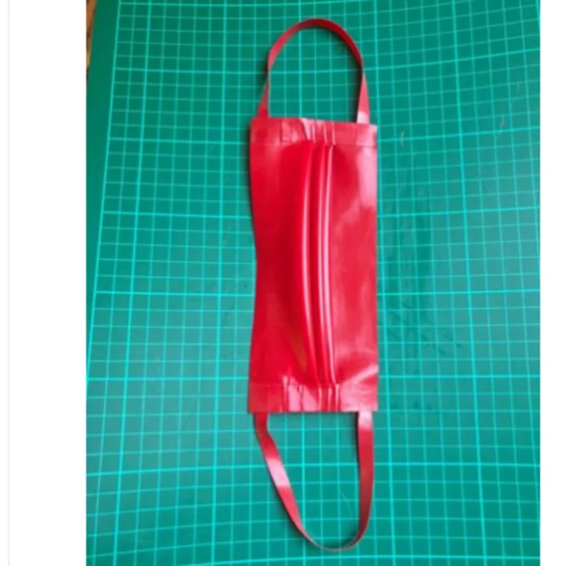 

100%Latex Rubber Face Mask - Natural Red - Fancy Dress Fetish about 0.4mm Party Hood