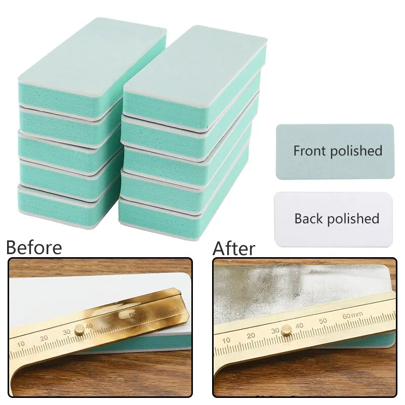 10 шт. пилка для ногтей и буферный блок двухсторонние полировальные пилки