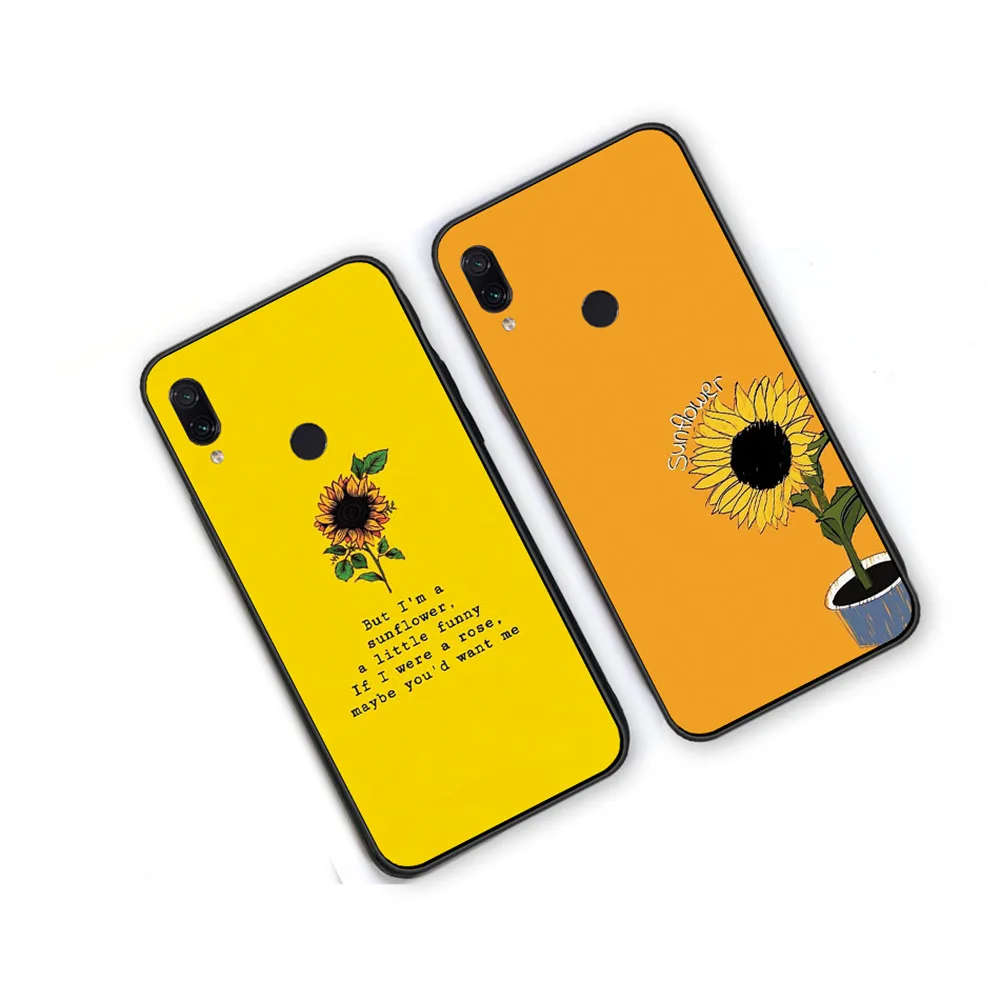 Силиконовый чехол из ТПУ с желтым цветком и подсолнухом для Xiaomi Redmi 4A 5A 6A 5Plus S2 K20 GO