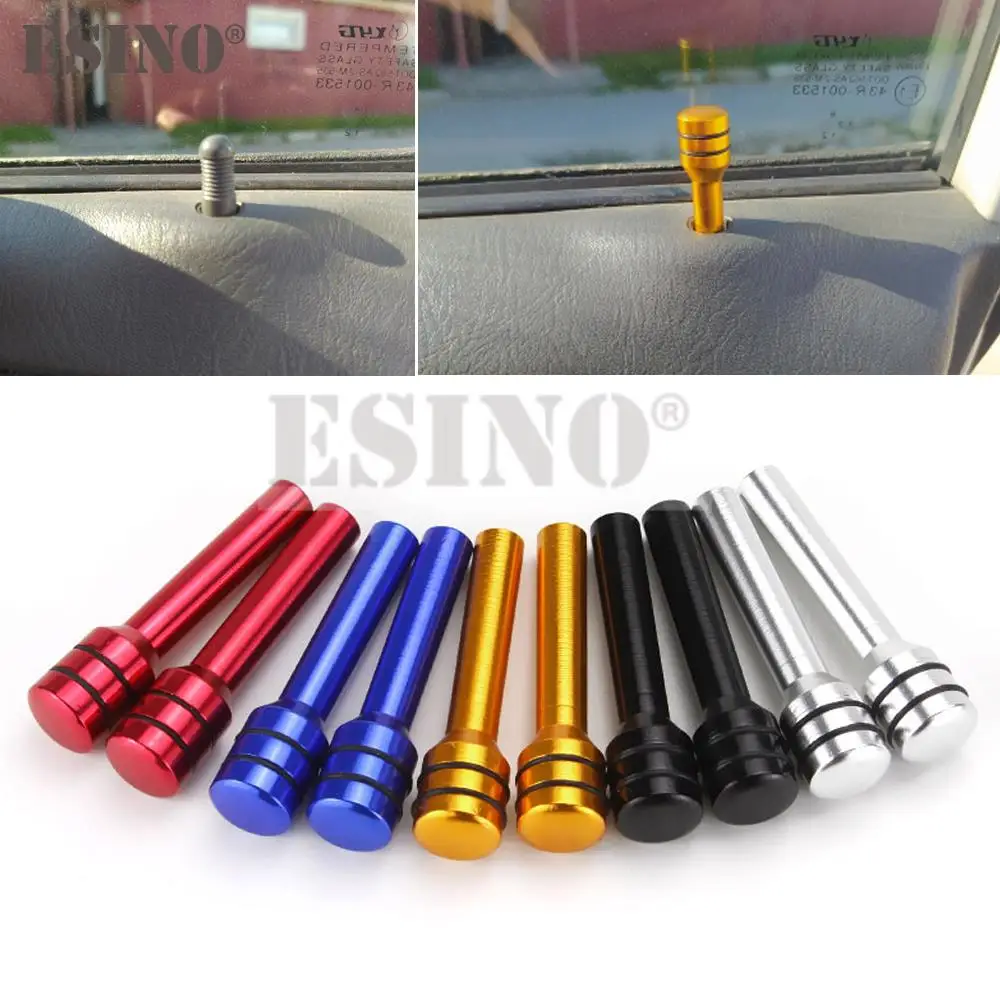 

2 x Car Bolts Aluminum Alloy Universal Interior Security Door Lock Pins Button Screw Knob Pin Caps Covers Trims