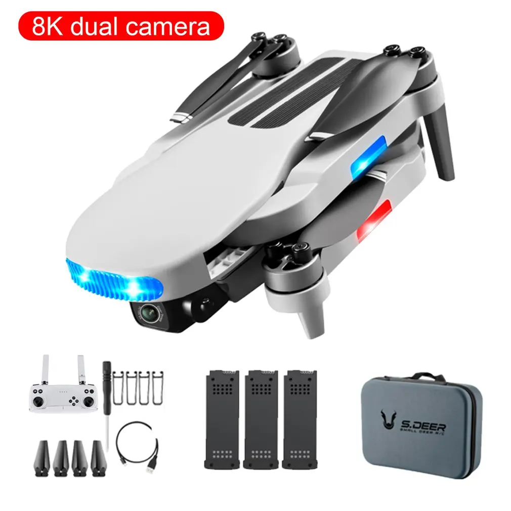 

MAX Brushless Motor Folding Aerial UAV GPS Optical Flow Positioning Dual Camera 8K High Definition Camera Drone For Kids Gift