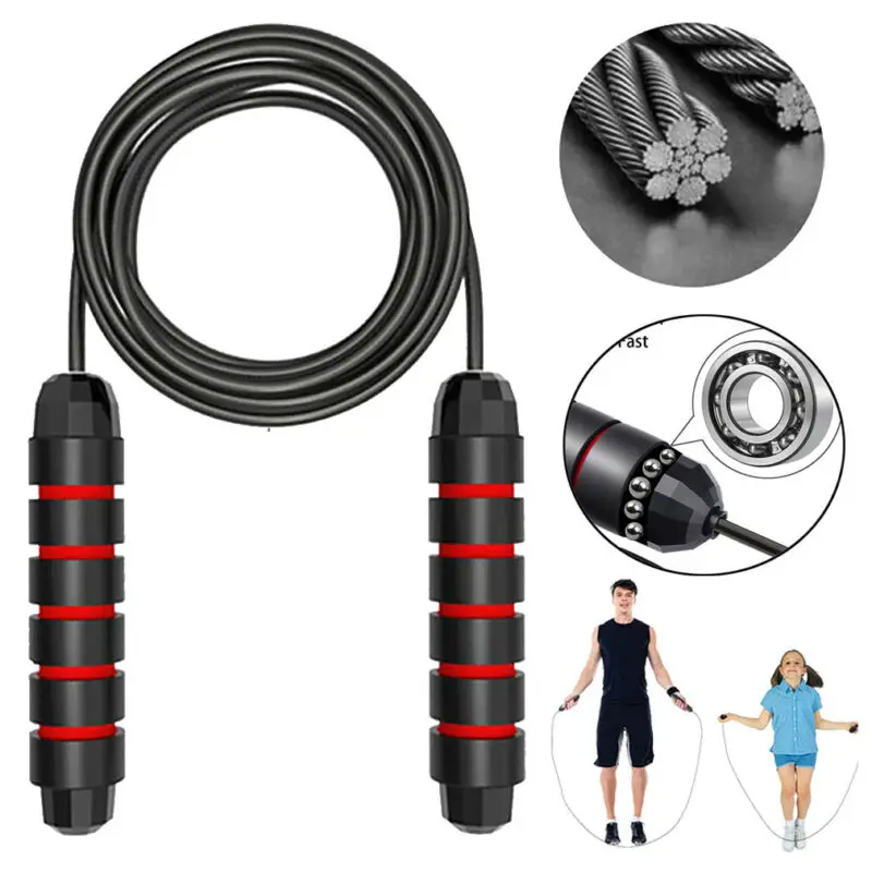 

1pc Skipping Rope Fitness Jumping rope Weight Loss Exercise Gym Boxing MMA Training Steel wire rope weight loss equipment