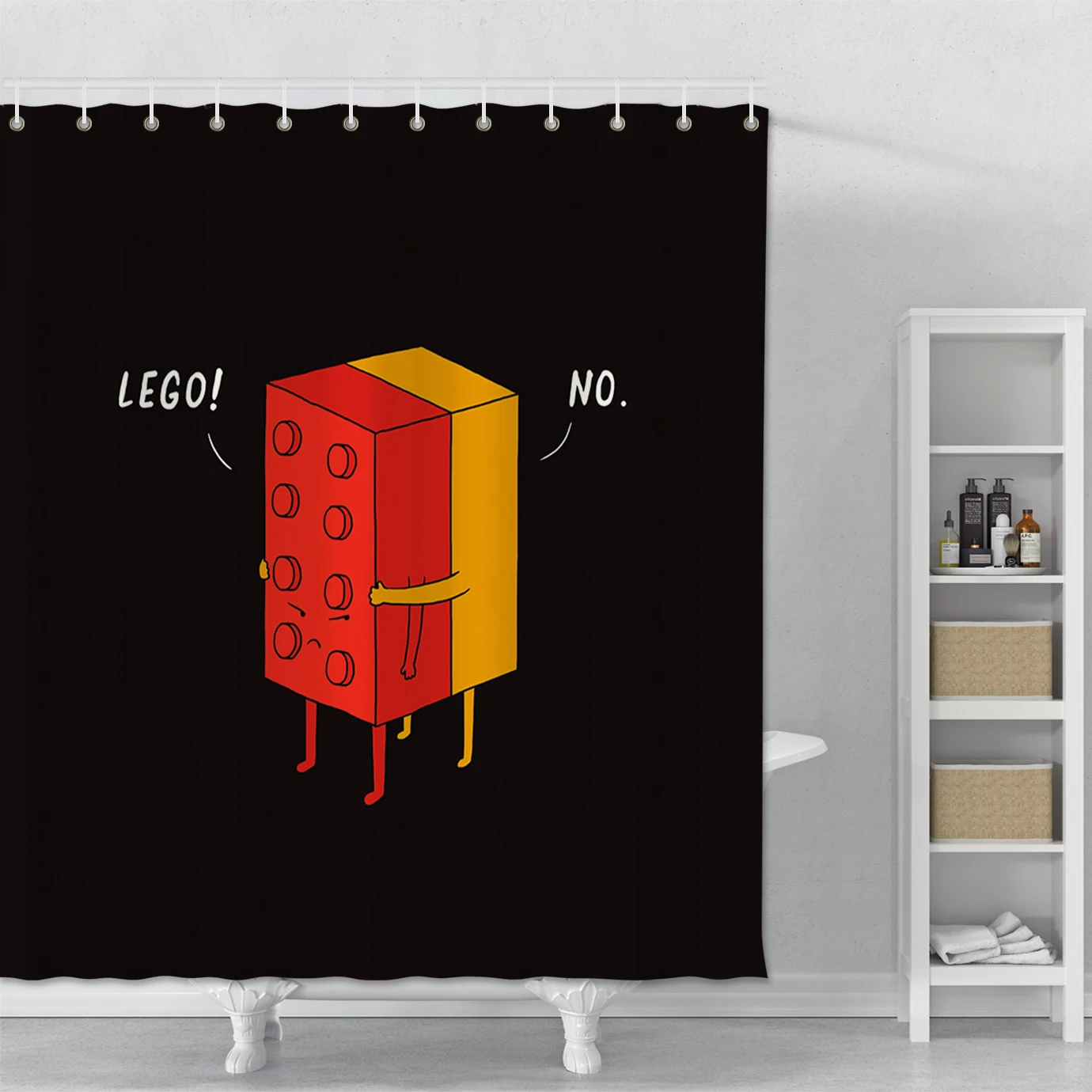 

Creative Printed Shower Curtain Set Waterproof Bathroom Shower Curtain With Hooks Polyester Bathroom Shower Curtain Home Decor