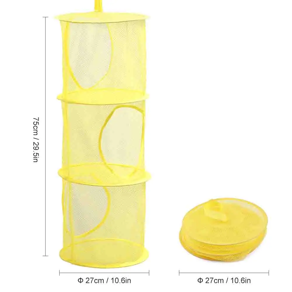 4-слойная Складная рыболовная подвесная сумка для хранения сушильной сети