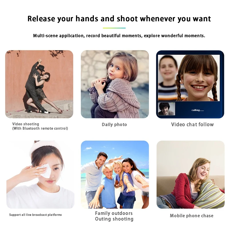 

AI Smart Phone Holder View Angle Face Tracking Phone Holder Suitable for Outdoor Party Office Group Photos