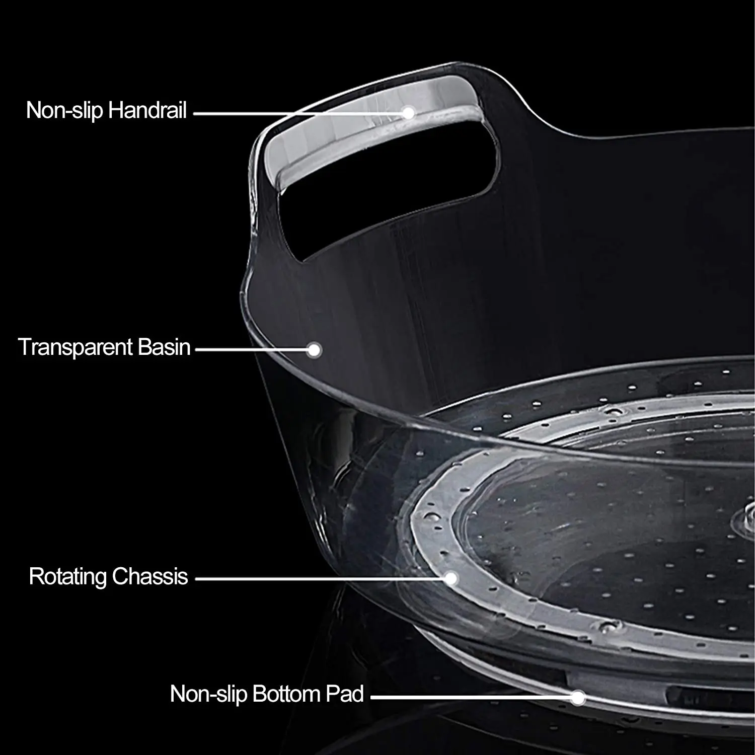 Органайзер для вращающихся блюд нескользящий проигрыватель кухни ванной