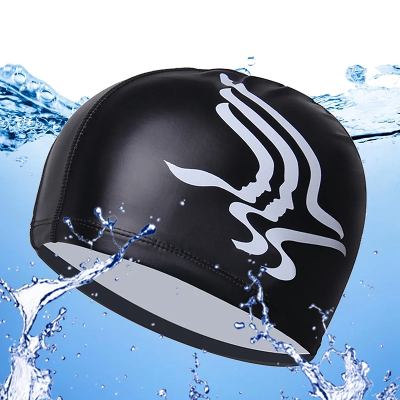 

1PC Swimming Cap Silicone Women Men Waterproof Plus Size Colorful Adult Long Hair Sports High Elastic Adults Swim Pool Hat