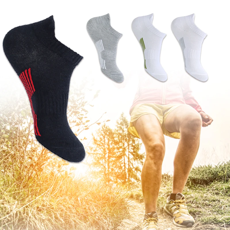 

1Pair Men's Cotton Socks Short Casual Summer Breathable High Heel Anti-Friction Short Black Sweat-Absorbent Ankle Socks