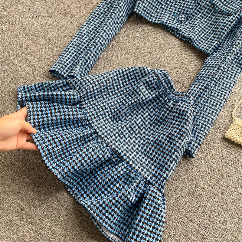 Костюм женский в ретро стиле из двух предметов Осень-зима |