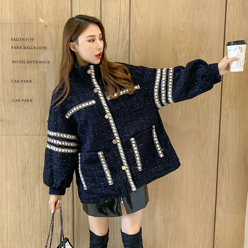 

ISENMAL Women Autumn Winter Plaid Trench Coat Long Clothes Overcoat with Cotton Inside Plus Size Manteau Femme Casaco Feminino