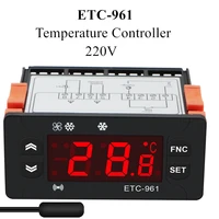 etc 961 temperature controller refrigerator defrosting thermostat heating control thermoregulator with ntc sensor 220v