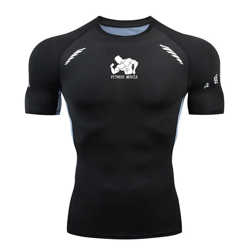 Новая мужская спортивная футболка с коротким рукавом для фитнеса баскетбола