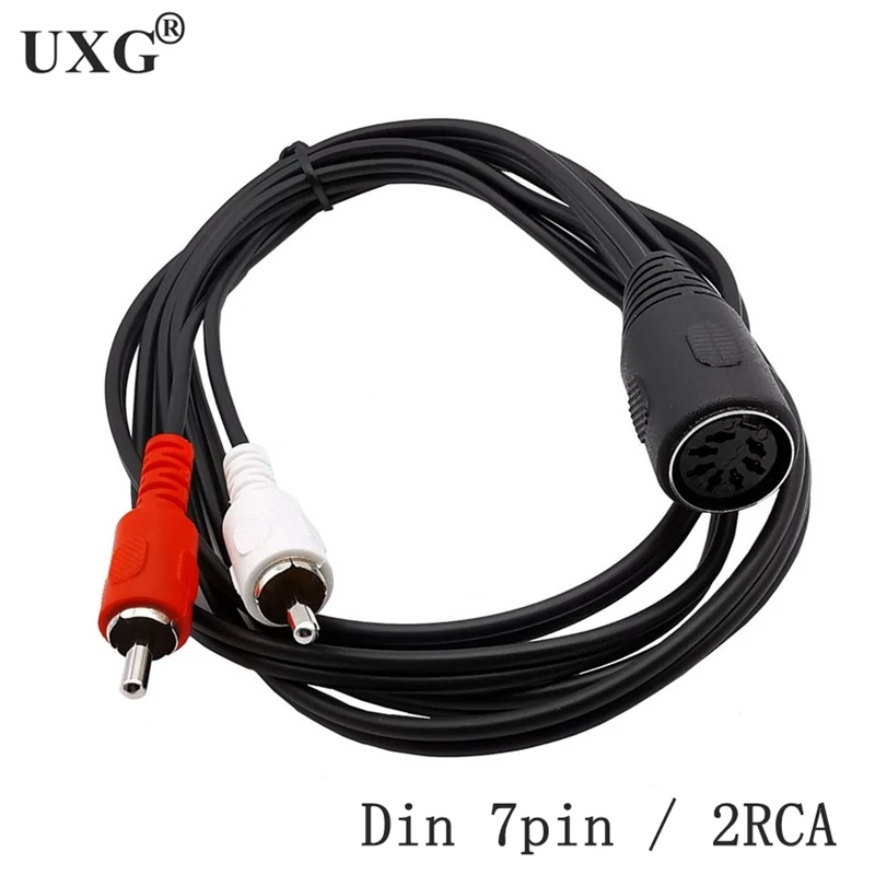 

Миди-кабель с 7-контактным разъемом DIN «Мама» на 2 двойных RCA «папа», аудиокабель 1,5 м, DIN 7pin на 2RCA «папа», шнур 0,5 м, 1 м, 1,5 м