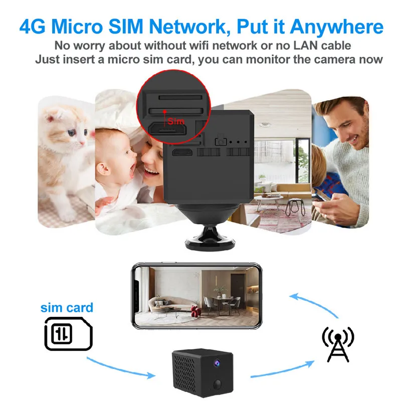 IP камера Vstarcam CB72 с поддержкой Wi Fi 4G датчиком движения|Камеры видеонаблюдения| |